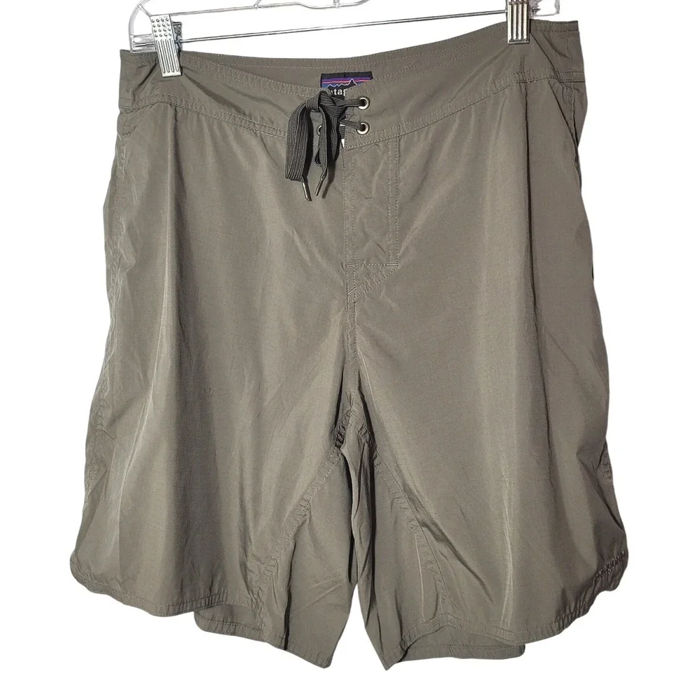 Patagonia Mens Board Shorts Grey Ripstop Surf Trunks 32 Outdoor Gorpcore Travel